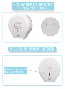 Jumbo Roll Tissue Dispenser Lockable Design