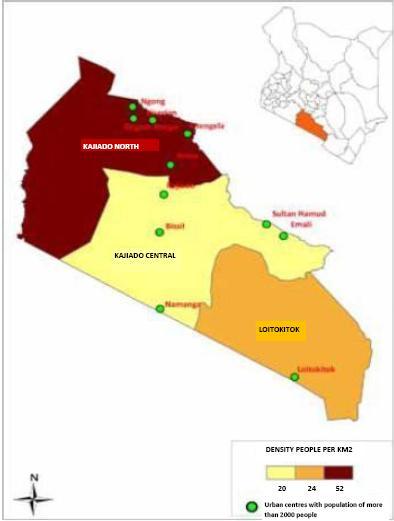 Map of Kajiado County