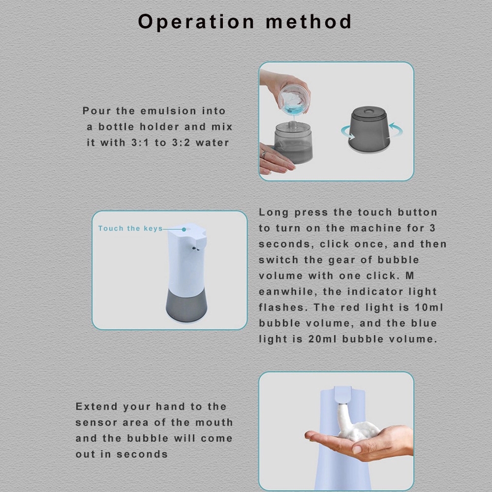 automatic liquid soap dispenser bubble foaming induction pressure liquid soap dispenser