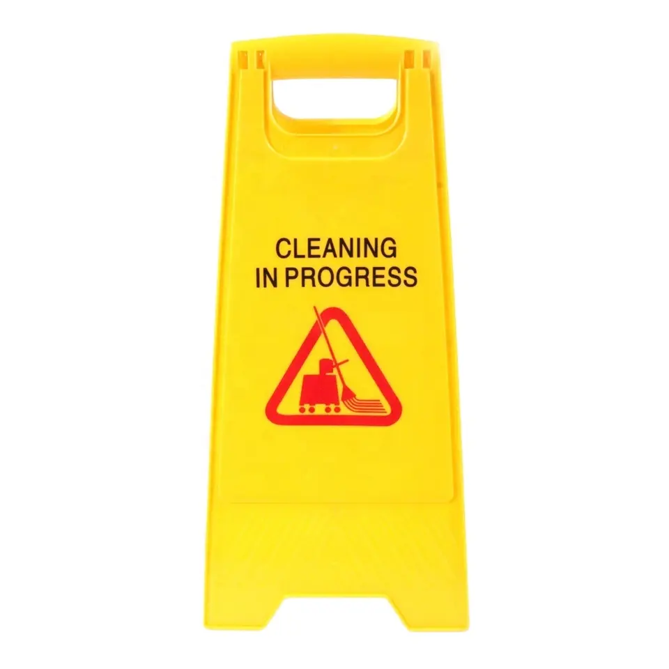 cleaning in progress caution sign