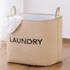 Cotton Linen Laundry Basket