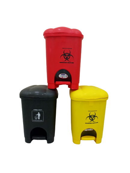 18 Liters Bioharzard Medical Waste Bin(Red, Yellow, Black)