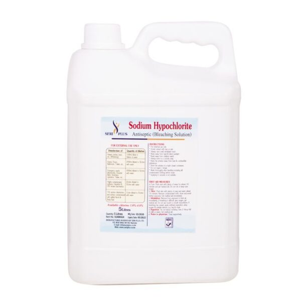 5 Liters Sodium Hypochlorite Solution