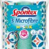 Spontex Mosaik Microfibre Cloths Pack of 3 Pieces