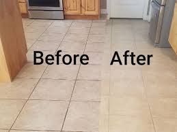 tiles & grout before and after