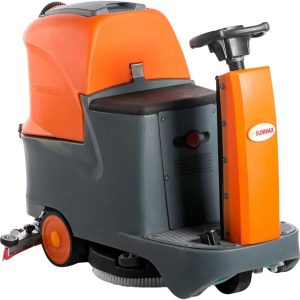 Ride-On Floor Scrubber Machine, 22-inch Brush, Battery Powered