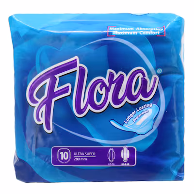 flora ultra super with wings sanitary pad 8