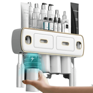 Wall Mounted Self-Adhesive Toothpaste With Toothbrush