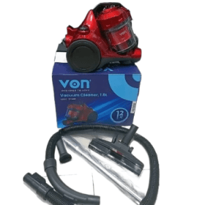 Von VAVC-16DMR Dry Bagless Vacuum Cleaner, 1.6L - Red