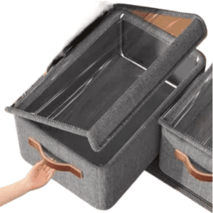 Collapsible Fabric Organizer With a Cover